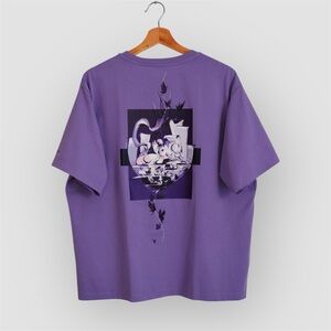 SKULLPANDA pop mart graphic Uniqlo cotton purple T shirt new